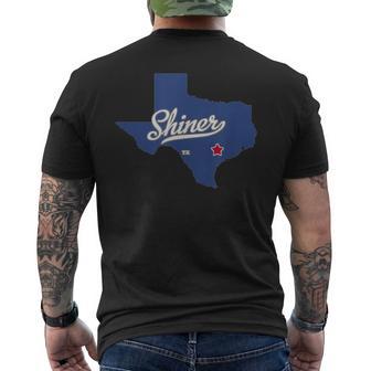 Shiner Texas Tx Map Men's T-shirt Back Print - Thegiftio UK