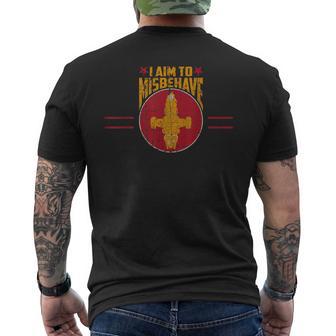 Ship Works I Aim To Misbehave Men's T-shirt Back Print - Thegiftio UK