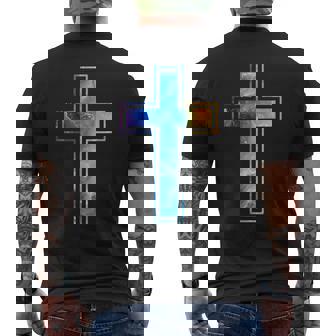 Silhouette Religieuse Foi Aquarelle Croix Chrétienne T-shirt imprimé au dos - Cadeauxyz