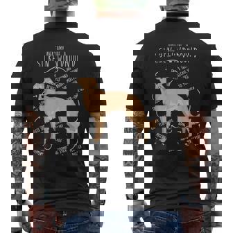 Silken Windhound Anatomy Cute Pet Lover Fawn Cream Men's T-shirt Back Print - Thegiftio