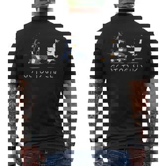 Got Too Silly Goose Police Goose Pun Humor Men's T-shirt Back Print | Mazezy