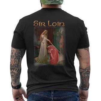 Sir Loin Steak Men's T-shirt Back Print - Thegiftio UK