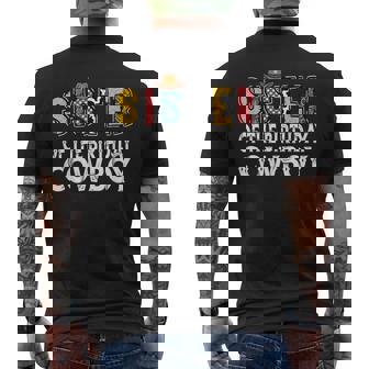 Sister 1St Birthday Cowboy Western Sister Birthday Boy Men's T-shirt Back Print - Thegiftio