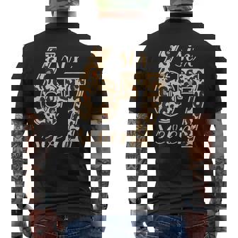 Six Seven Meme 6-7 Number Leopard Print Gen Z Gen Alpha Men's T-shirt Back Print | Mazezy