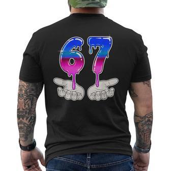 Sixeven 6 7 67 Gen Alphalang Meme 67 Meme T-Shirt mit Rückendruck - Geschenkecke