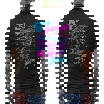 Sixth 6th Grade Is My Jam 80s 1980s Retro Student Teacher Men's Back Print T-Shirt | Mazezy