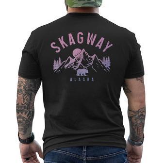 Skagway Alaska Mountains Bear Nature Vintage Men's T-shirt Back Print | Mazezy