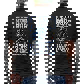 I Skated Through 100 Days Of School Ice Hockey 100Th Days Men's T-shirt Back Print | Seseable UK