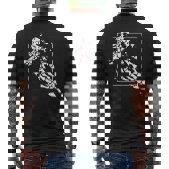 Skeleton Hands Manicure Red Nails Polish Gothic Halloween Men's T-shirt Back Print | Seseable UK