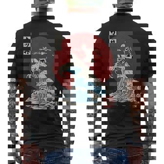 Skeleton Surfing The The Great Wave Off Kanagawa Japanese Men's T-shirt Back Print - Thegiftio