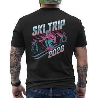 Ski Trip 2026 Matching Family Snow Skiing Vacation 2026 Men's T-shirt Back Print - Thegiftio UK