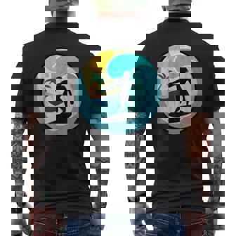 Skimboard Skimboarding Wave Surfing Skimboarder Vintage Men's Back Print T-Shirt | Mazezy