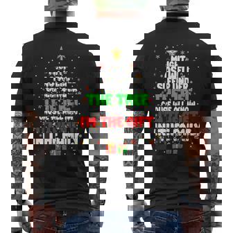 Might As Well Sleep Under Tree Christmas Family Men Bo Men's Back Print T-Shirt | Mazezy