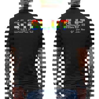 Slut Salt Lake Utah Lgbt Pride Men's T-shirt Back Print - Monsterry