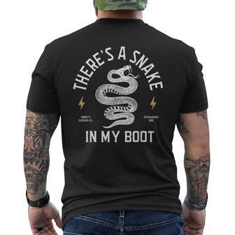 Snake In My Boot Men_ Bella Canvas Men's T-shirt Back Print - Thegiftio UK