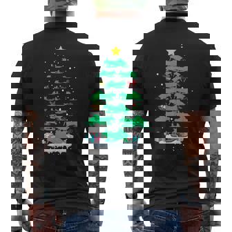 Snowmobile Sled Christmas Tree Xmas For Snowmobile Riding Men's Back Print T-Shirt | Mazezy