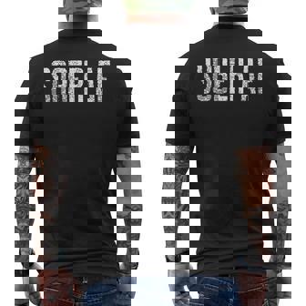 Sober Afobriety アルコールフリー グランジ メンズTシャツ バックプリント - Kawaiitshirt