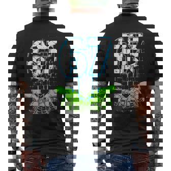 Soccer 67 Six Seven Gen Alpha Meme Drip Men's T-shirt Back Print | Mazezy