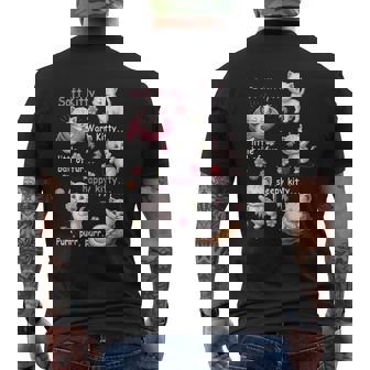 Soft Kitty Warm Kitty Little Ball Fur Happy White Cat Lover Men's T-shirt Back Print - Monsterry