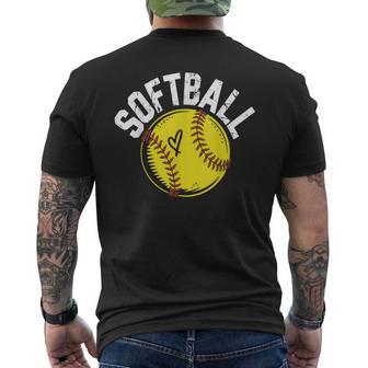 Softball Player Softball Men's T-shirt Back Print - Thegiftio UK