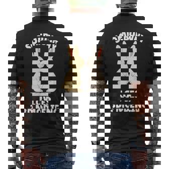 Somebunny Loves 3D Modeling Cute Easter Bunny Enthusiast Men's Back Print T-Shirt | Mazezy