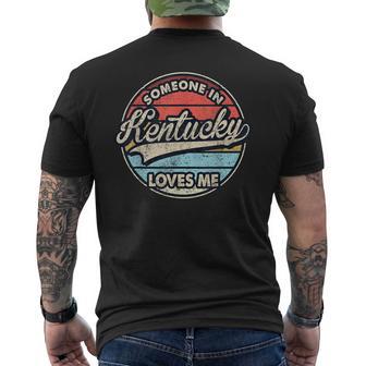 Someone In Kentucky Loves Me Us State Cool Retro Men's T-shirt Back Print - Thegiftio UK
