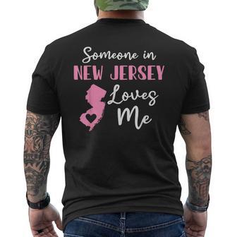 Someone In New Jersey Loves Me Men's T-shirt Back Print - Thegiftio UK