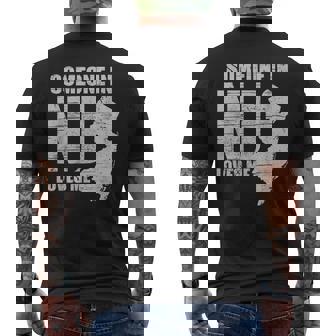 Someone In New Jersey Loves Me Retro Us State Cool Men's T-shirt Back Print | Mazezy