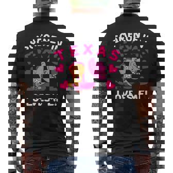 Someone In Texas Loves Me Men's T-shirt Back Print - Monsterry