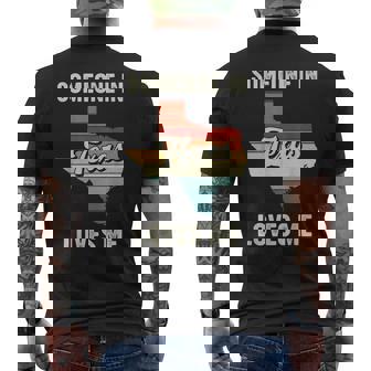 Someone In Texas Loves Me Retro Texas Vintage State Men's T-shirt Back Print | Seseable UK