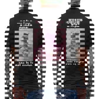 Sometimes A Gangsta Need A Hug Too Cat & Meme Cats Men's T-shirt Back Print - Monsterry