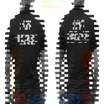 Sono La Pace Coppia Divertenteengo In Pace T-shirt da uomo con stampa posteriore - Novitaregali