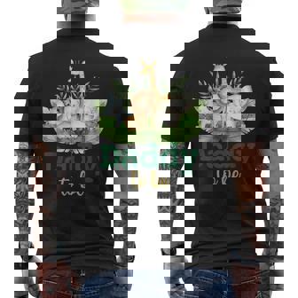 Soon To Be Daddy Jungle Animals Safari Baby Reveal Men's T-shirt Back Print | Mazezy