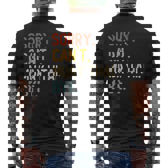 Sorry Can't Muay Thai Bye Muay Thai Lovers Men's T-shirt Back Print - Monsterry