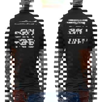 Sorry I Tooted Clarinet Player Men's T-shirt Back Print - Monsterry