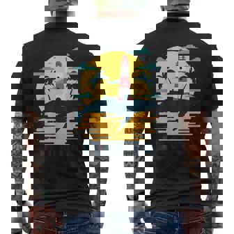 Souvenir De Coucher Deoleilur La Plage Avec Le Phare De Baleine De Floride T-shirt imprimé au dos - Cadeauxyz