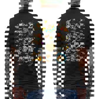 Space Dogs Cute Astronaut Dogs In Space Galaxy Animal Planet Men's T-shirt Back Print | Seseable CA