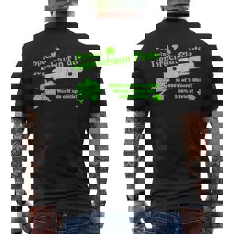 Special Leprechaun Flute St Patrick's Day Men's Back Print T-Shirt | Mazezy