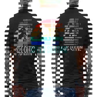 Speed Skating Retro Vintage Ice Skater Long Track Racing Men's Back Print T-Shirt | Mazezy