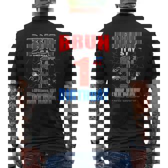 Spider Web 1 Years Old Bruh It's My 1St Birthday Boy Party Men's T-shirt Back Print - Thegiftio