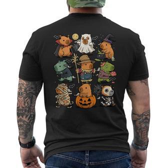 Spooky Capybaras Creepy Kawaii Cappy Halloween Capybara Men's T-shirt Back Print - Thegiftio UK