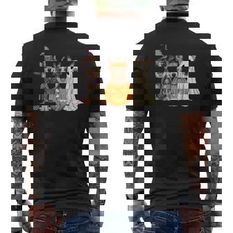 Spooky Ghost Blue Heeler Pumpkin Halloween Dog Lover Men's T-shirt Back Print - Monsterry