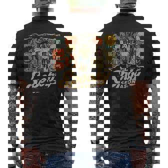 Spooky Season Haunted Street Halloween Night Scene Men's T-shirt Back Print | Seseable CA