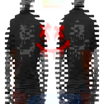 Spray Paint Face Graffiti Smile Street Spray Painting Men's Back Print T-Shirt | Mazezy