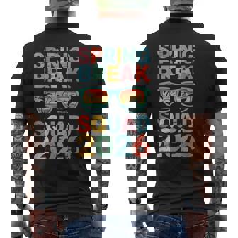 Spring Break Squad 2026 Vintage Team Family Fun Men's T-shirt Back Print - Monsterry