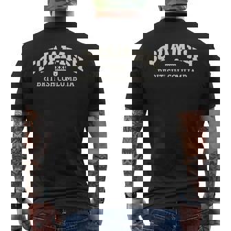 Squamish College Style Rock Climbing Area Men's Back Print T-Shirt | Mazezy