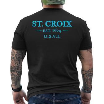St Croix Retro Throwback Letter Colorful Vacation Souvenir Men's T-shirt Back Print - Thegiftio UK
