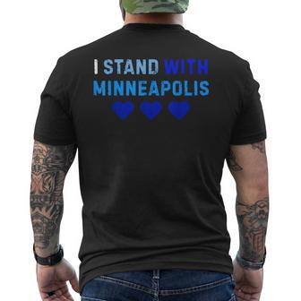 I Stand With Minneapolis Blue Men's T-shirt Back Print - Thegiftio UK