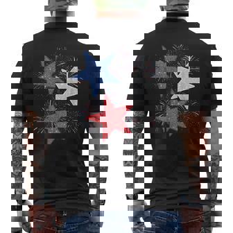 Stars American Flag Fireworks 4Th Of July Independence Day Men's T-shirt Back Print | Seseable CA