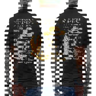 Stepping Into My 50Th Birthday Cowgirl Hat & Boots 50 Yr Old Men's T-shirt Back Print | Seseable UK